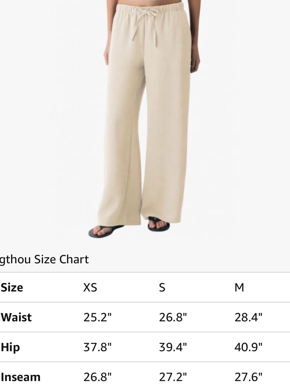 Women's High-Waist Wide Leg Pull-On Pants in Beige - Picture 8 of 8